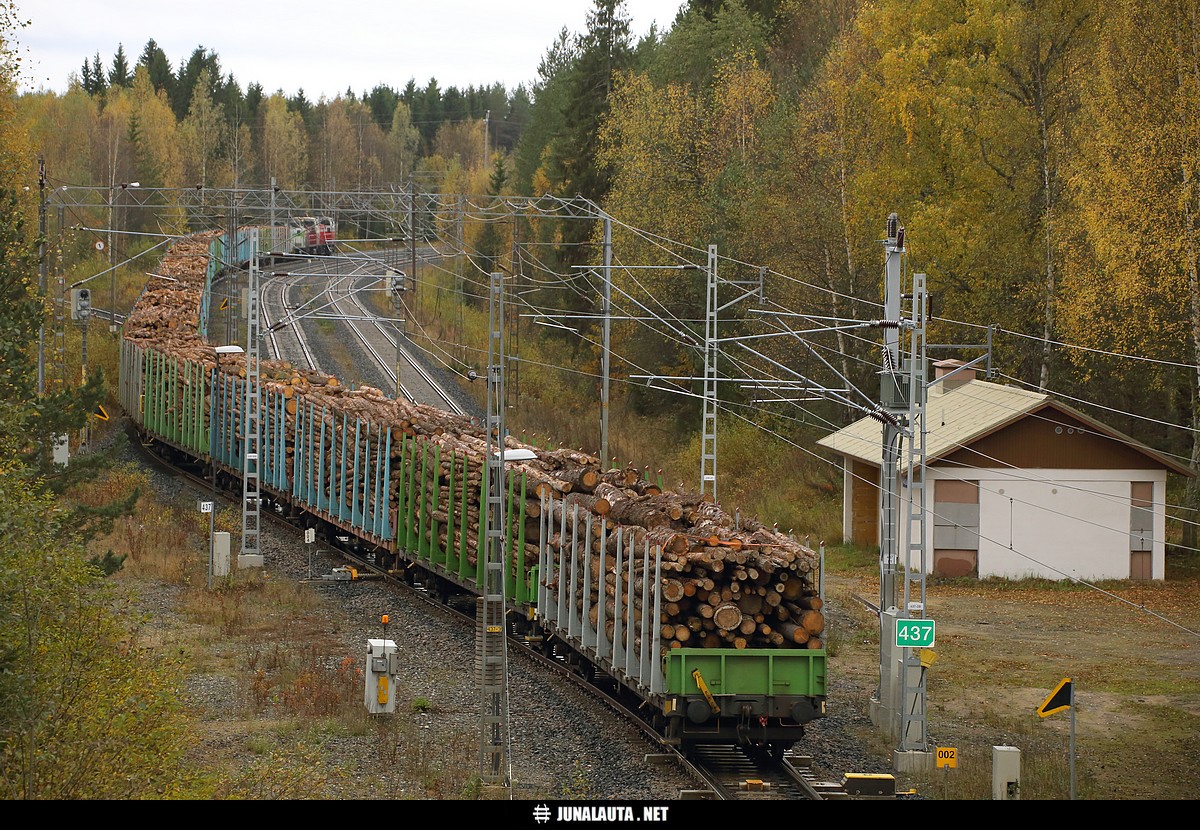 T58210 @ Airaksela 01.10.2015
Airakselan aamuruuhka hellittää ja kurkimäkeläisellä on aikaa tulla vaihtotyöskentelemään... Kuusakosken raiteelta nostettiin vielä 9 Obrk-vaunua junan perään.
Avainsanat: T58210 Dv12_2518 Dv12_2645 Dv12_2613 raakapuujuna 20151001